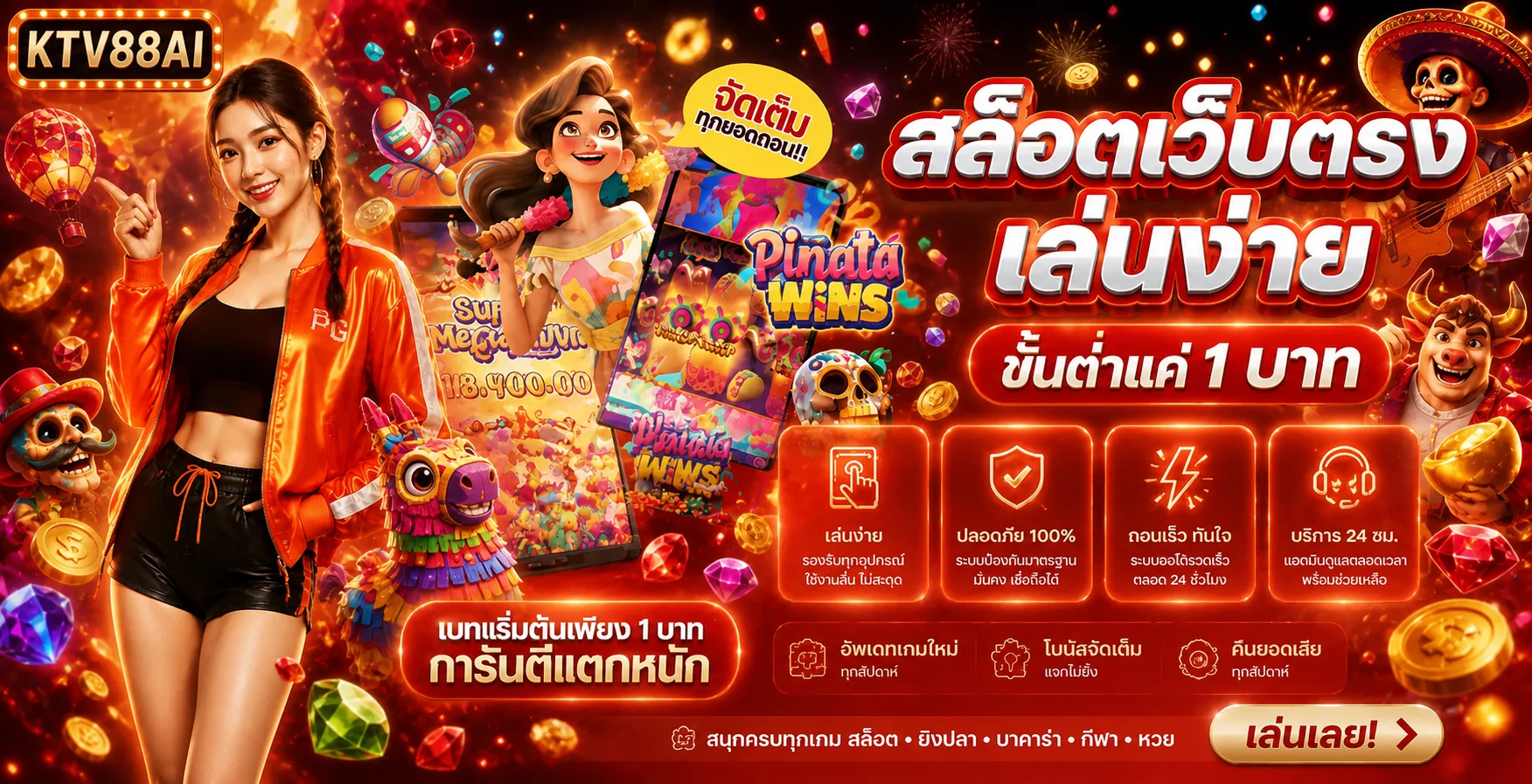 แบนเนอร์สล็อตออนไลน์ KTV88AI บนมือถือ